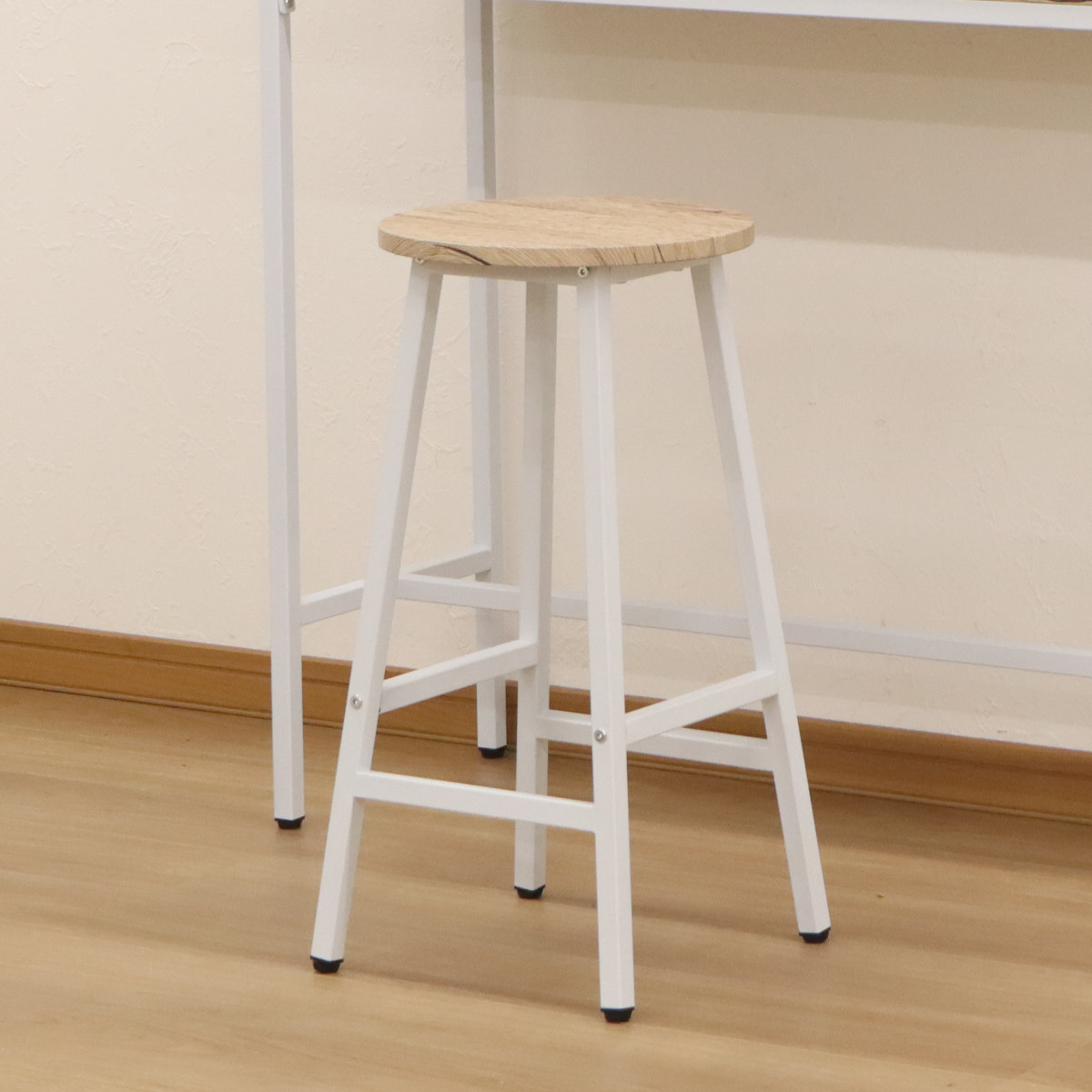 エイ・アイ・エス カウンタースツール 2脚セット 高さ60cm 木目調 （ 2