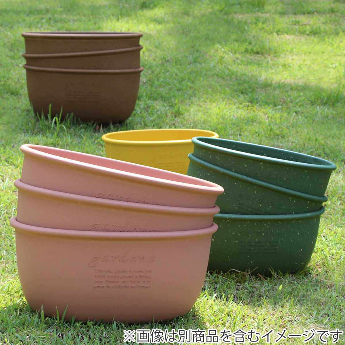 植木鉢 エコポット丸型 6号 木粉入 （ プランター プラント