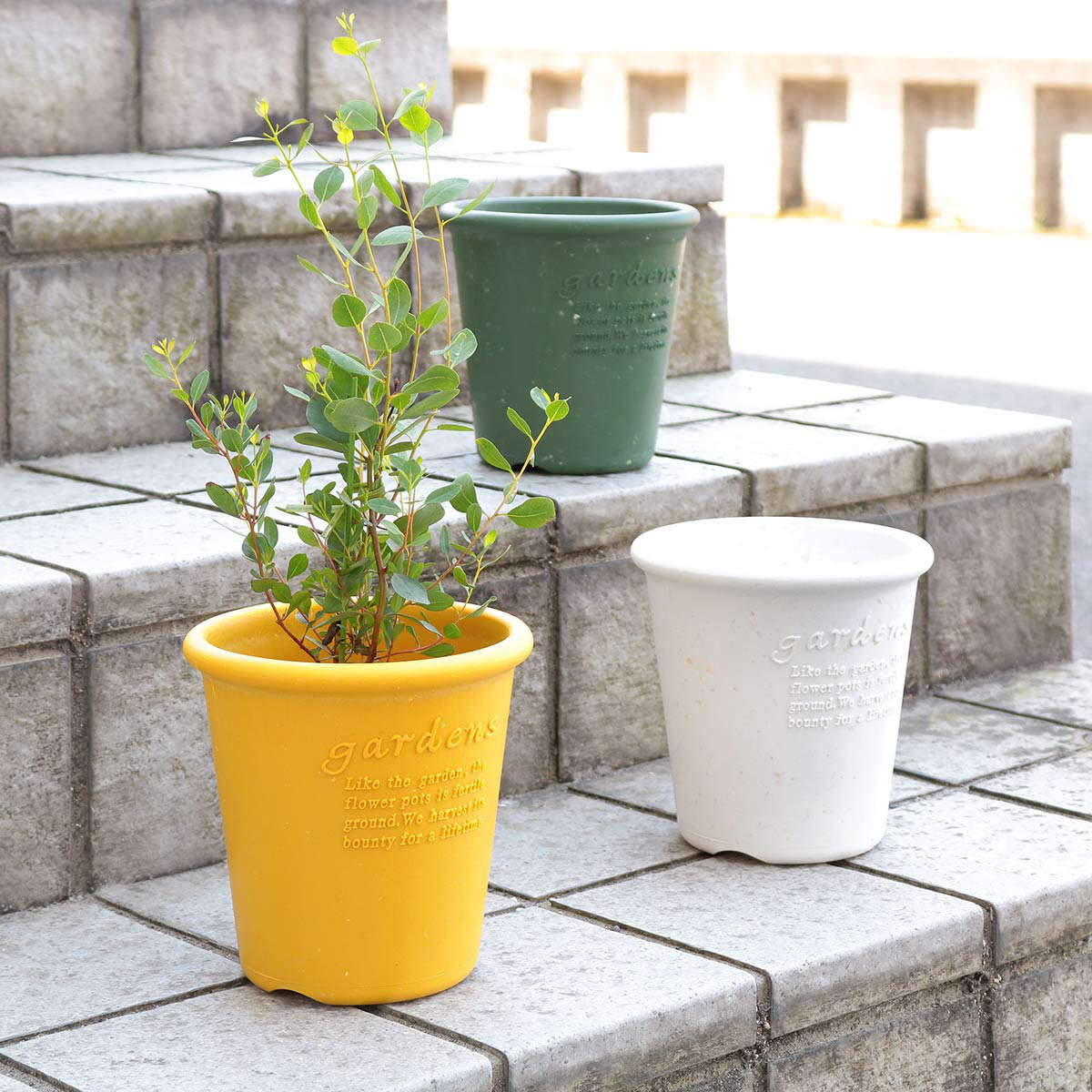 植木鉢 エコポット丸型 5号 古紙入 （ プランター プラントポット 植物用ポット 花器 鉢カバー ポット プラスチック 5号鉢 ）