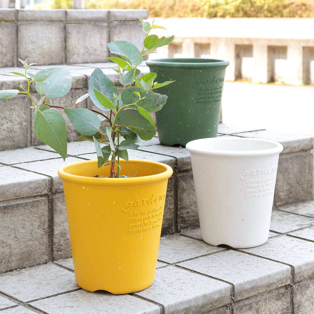 植木鉢 エコポット丸型 6号 古紙入 （ プランター プラントポット 植物用ポット 花器 鉢カバー ポット プラスチック 6号鉢 ）