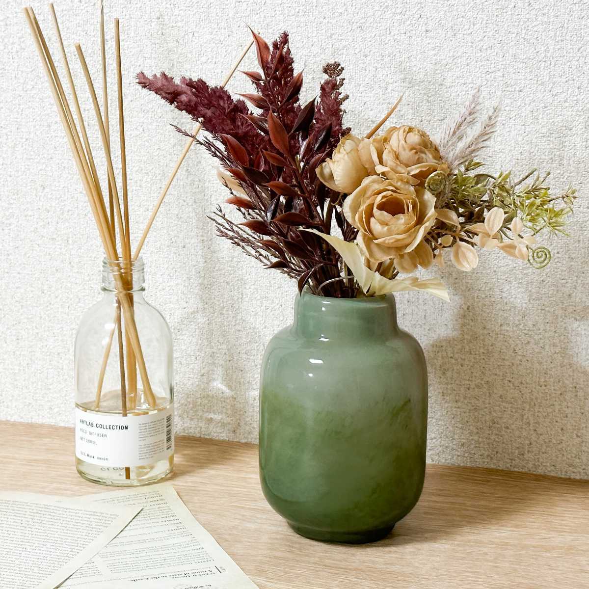 花瓶 DGボトル ガラス 直径10.5x高さ16 （ フラワーベース 花びん