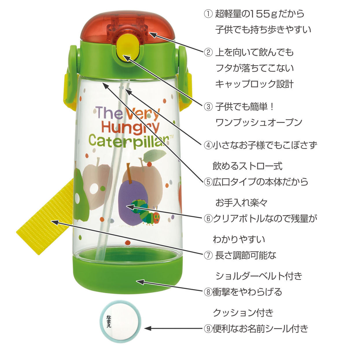 水筒 キッズ 480ml 抗菌 直飲み プラス...の詳細画像1