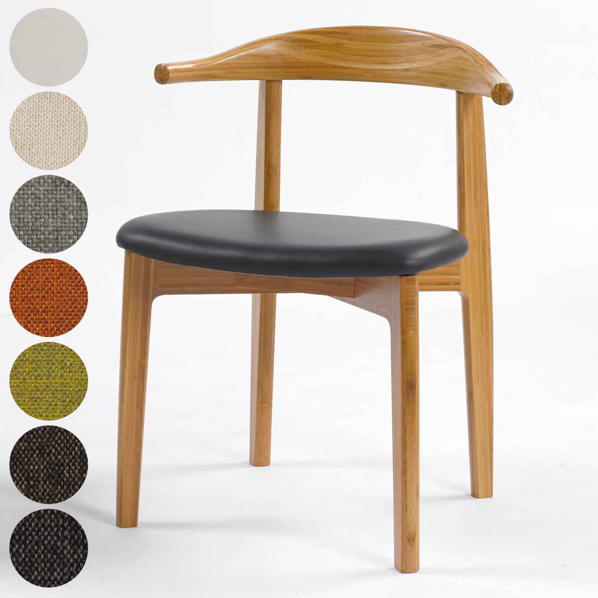 TEORI（テオリ） ダイニングチェア 座面高43cm 肘あり 竹製 Fシリーズ