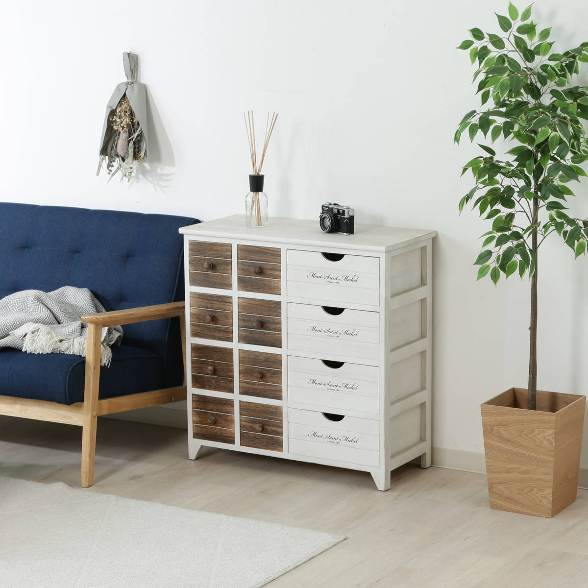 不二貿易（Fuji Boeki） チェスト 幅68cm 3列4段 アンティーク調