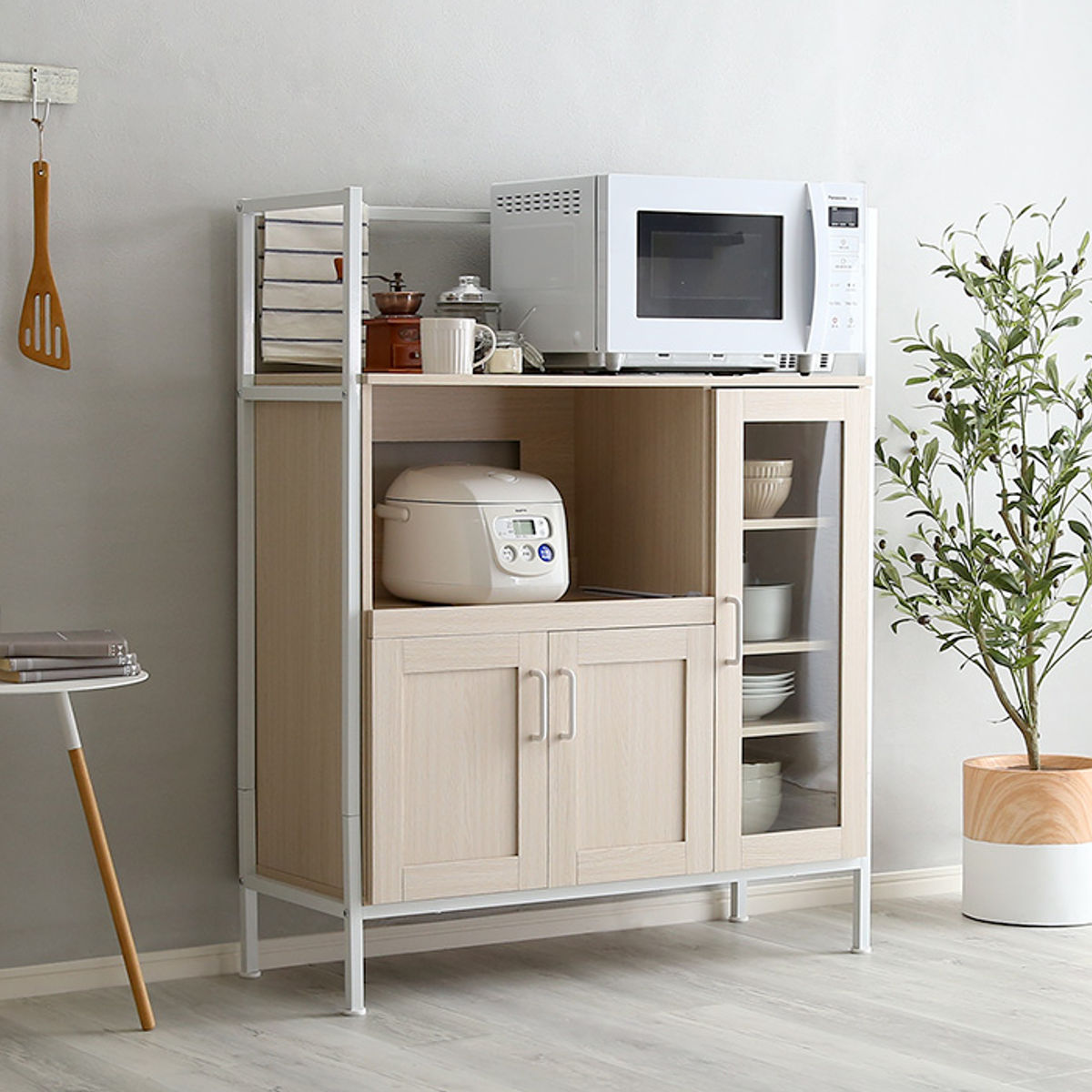 ホームテイスト（HOME taste） レンジ台 幅93.5cm ワイドタイプ 北欧調