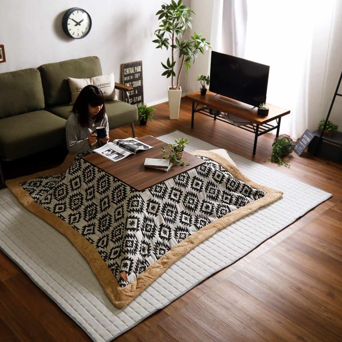 ホームテイスト（HOME taste） こたつ 幅70cm 木目調 テーブル