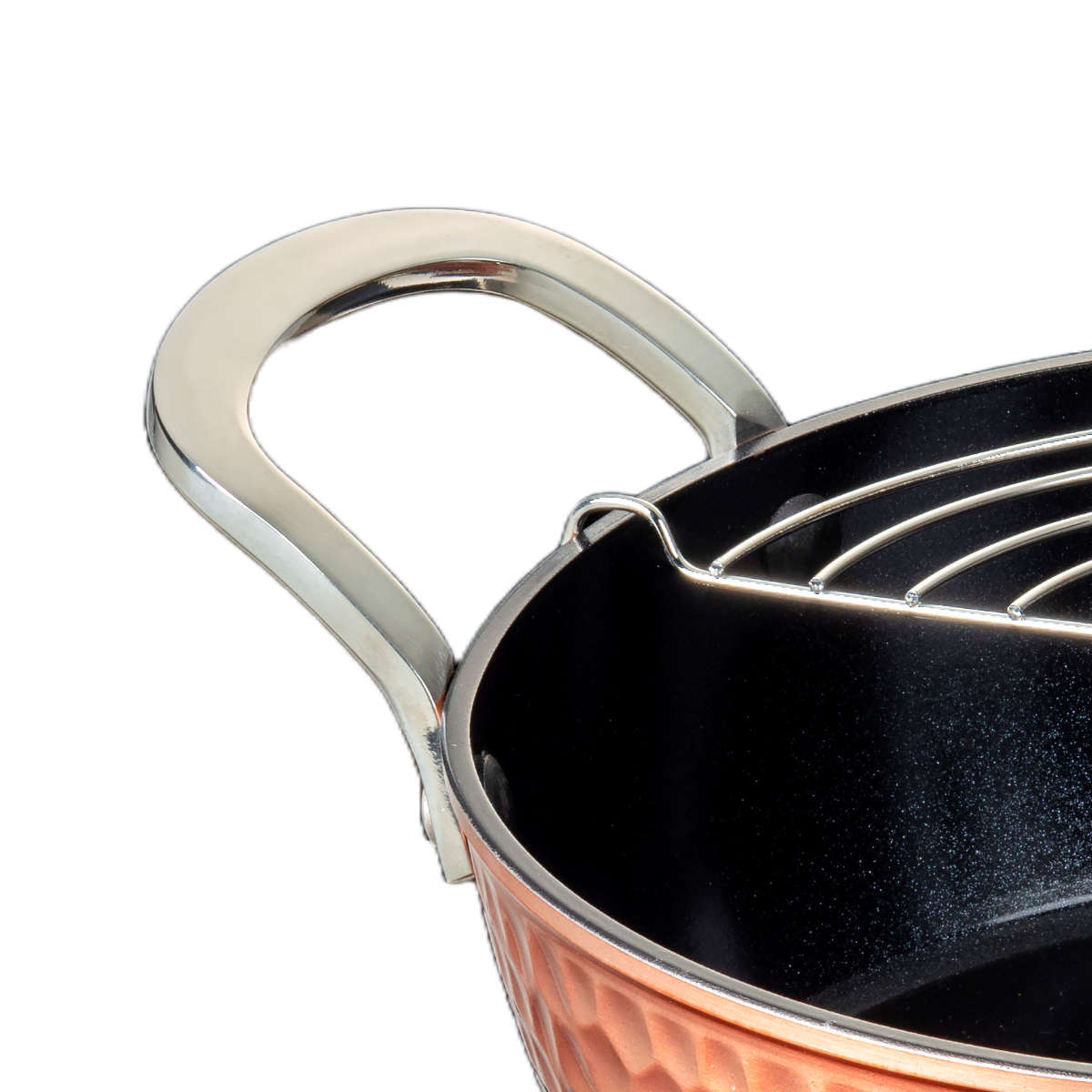 谷口金属工業 天ぷら鍋 22cm IH対応 槌目鍛造天ぷら鍋 （ ガス火対応