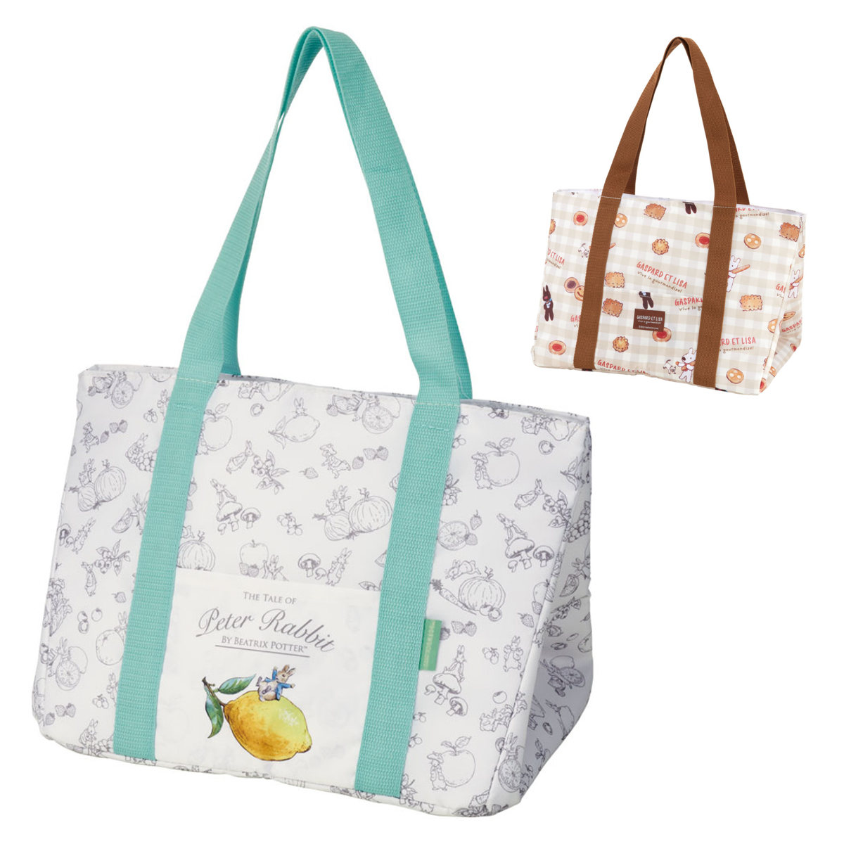 保冷バッグ レジカゴ用保冷バッグ 巾着 リサとガスパール （ 保温 保冷 バッグ エコバッグ 折りたたみ キャラクター ）