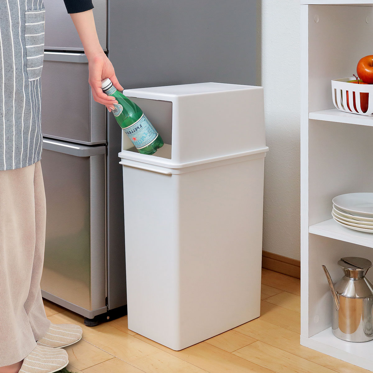 吉川国工業所 ゴミ箱 25L フロントオープン トラッシュビン 幅23cm