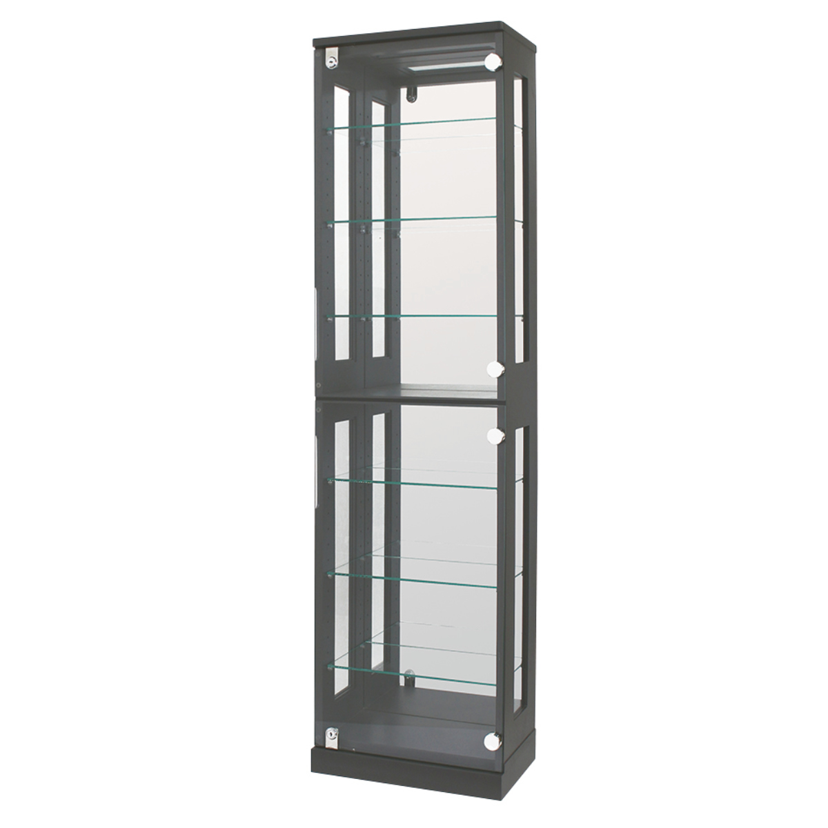 塩川光明堂 コレクションラック 鍵付 ショーケース 背面ミラー 幅40cm