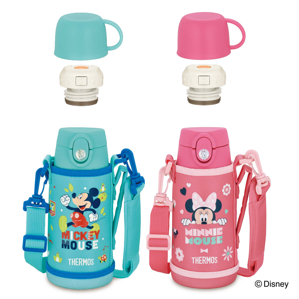 THERMOS（サーモス） 水筒 600ml 2way ストロー コップ ミッキーマウス