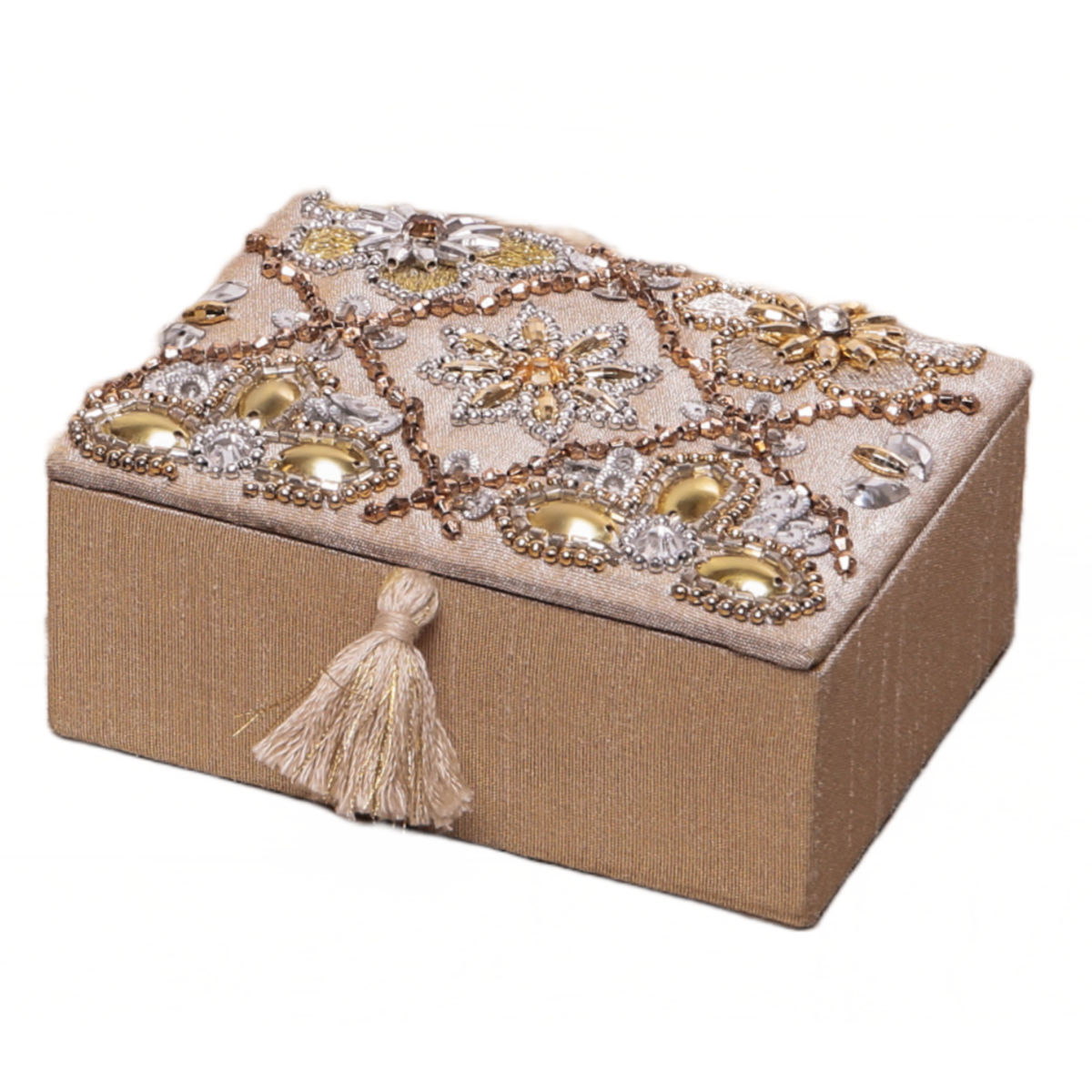 ジュエリーボックス ビーズ 刺繍 ケース （ ジュエリーケース