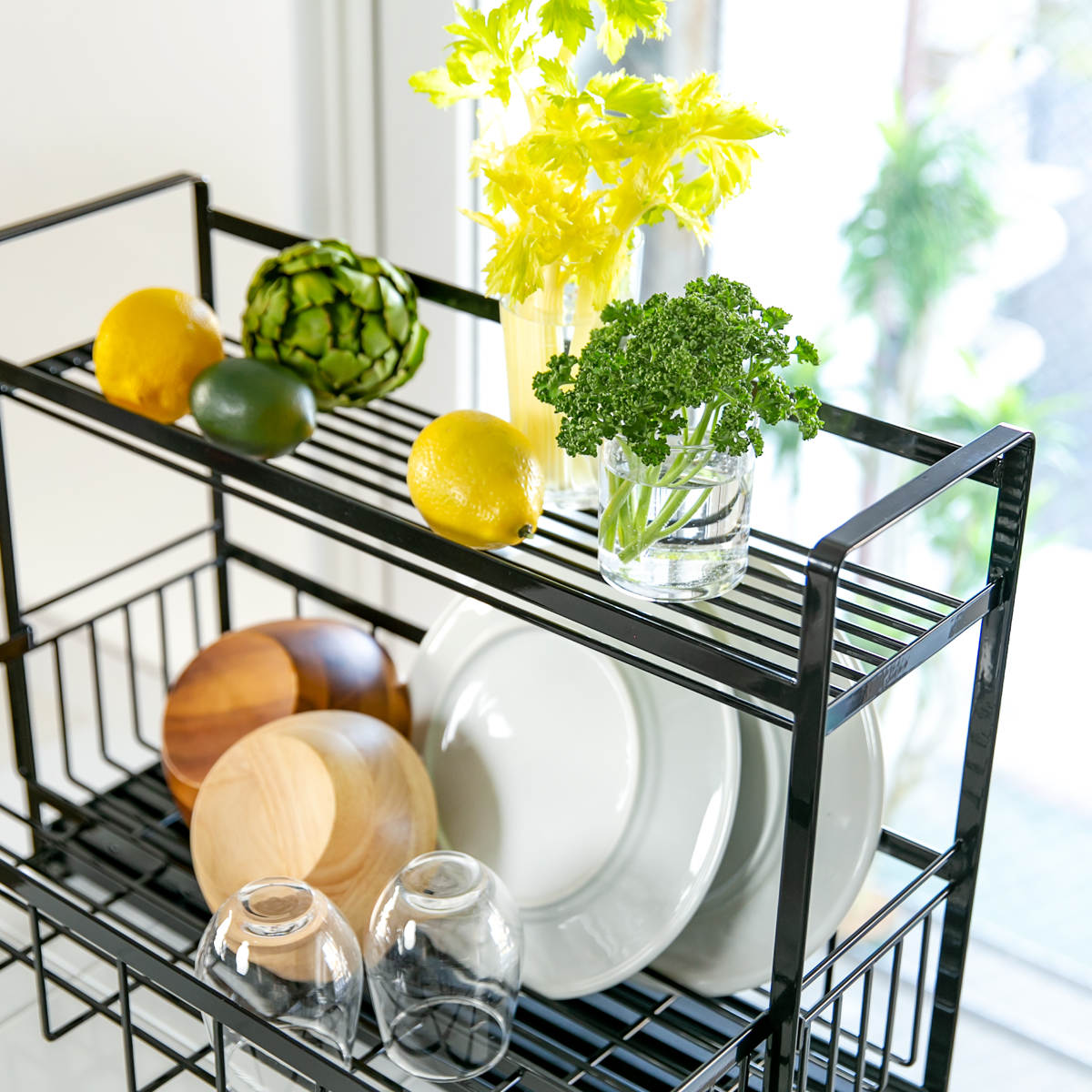 tower 特典付き 山崎実業 水切りラック スペース広がる 伸縮 2段