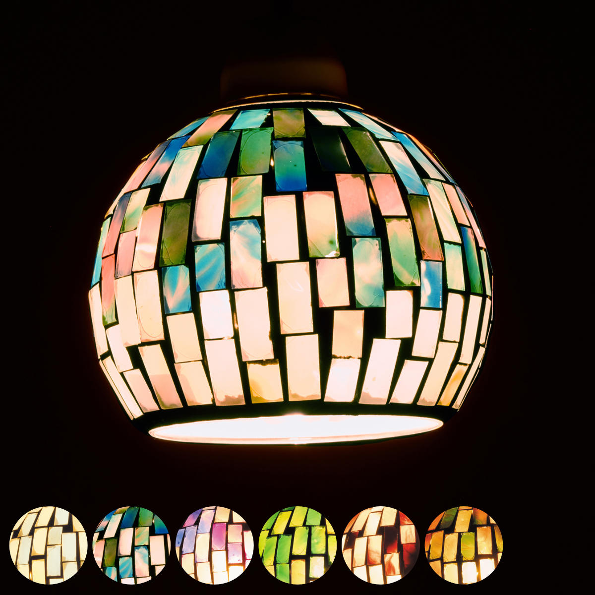 【美品♡】モザイク調・ペンダントライト・7個セット 65840a00be0932cd7d4ab057e89483