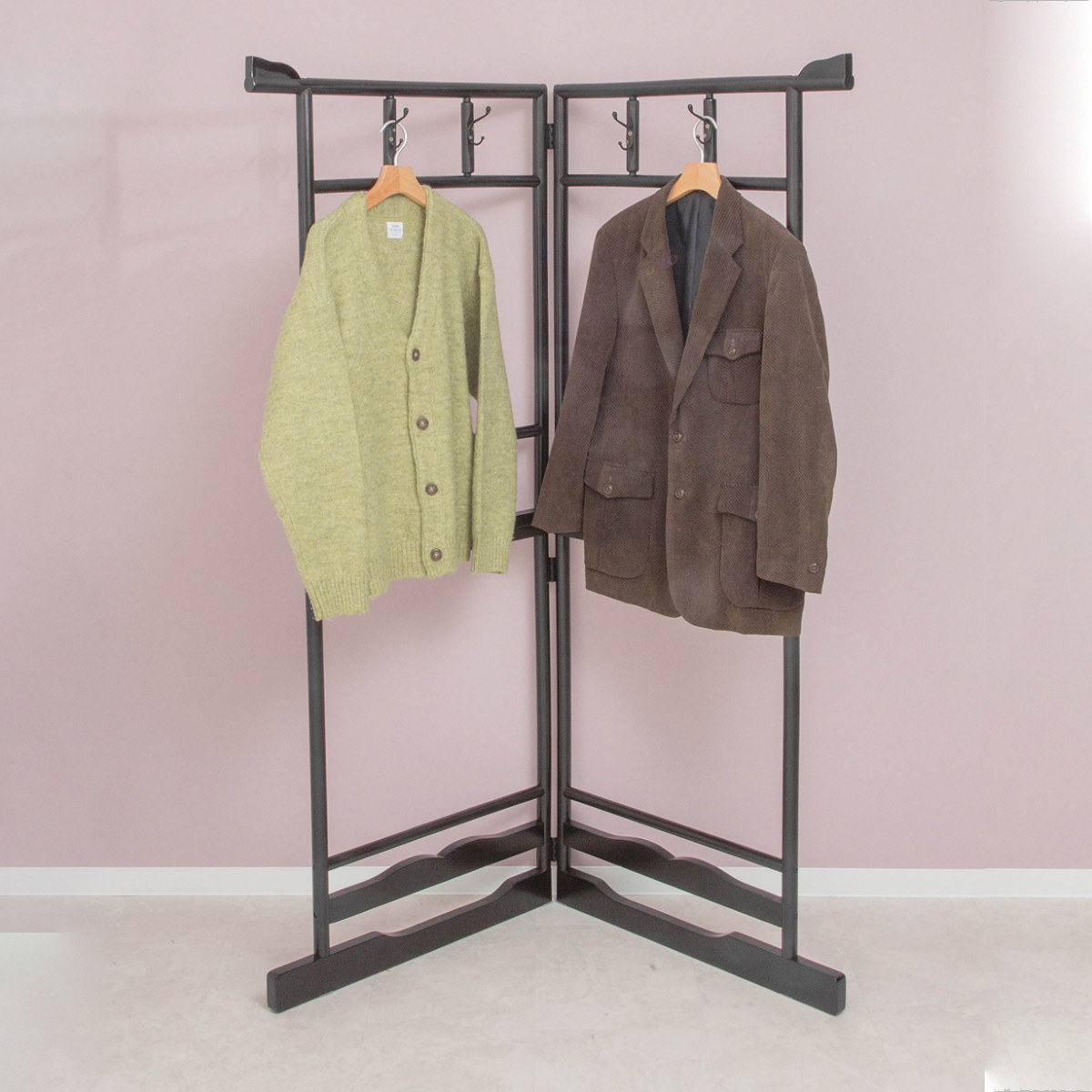 サン・ハーベスト 衣桁 2段 木製 和装ハンガーラック 高さ172.5cm