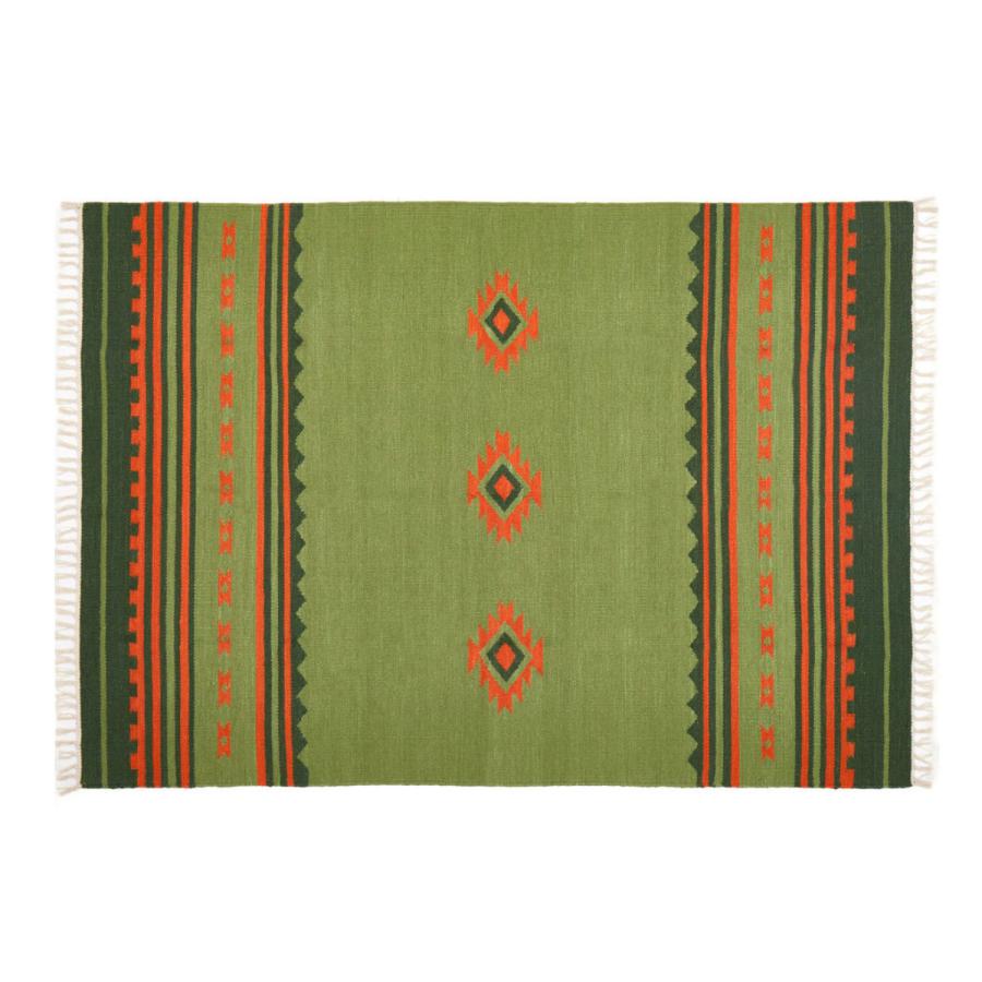 ラグマット 200×140cm アンシュ 手織りウールのキリム （ ラグ マット カーペット 絨毯 敷き物 床暖房 ホットカーペット 対応 リビング アウトドア ）｜interior-palette｜04