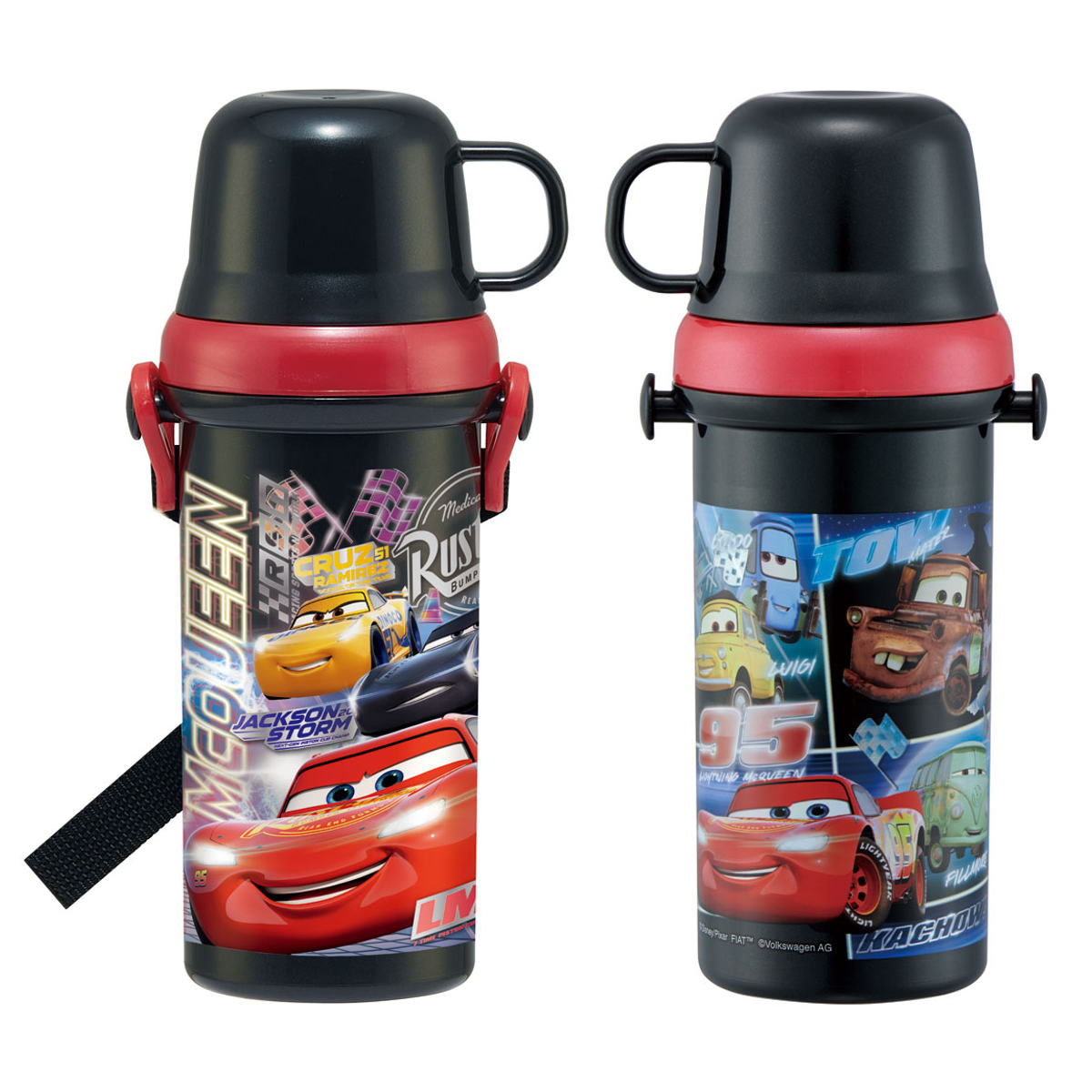 スケーター 水筒 キッズ 480ml 2way 直飲み コップ付き プラスチック
