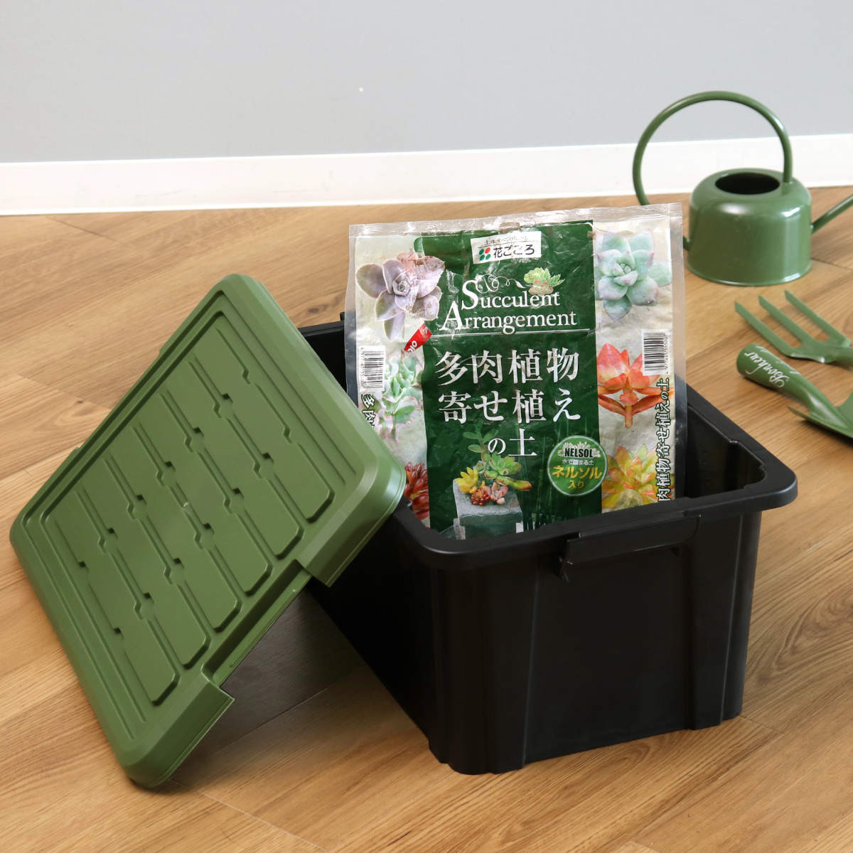 SANKA 収納ボックス Nタフコン ATC-47-23 フタ付き 幅32.5×奥行46.5×高