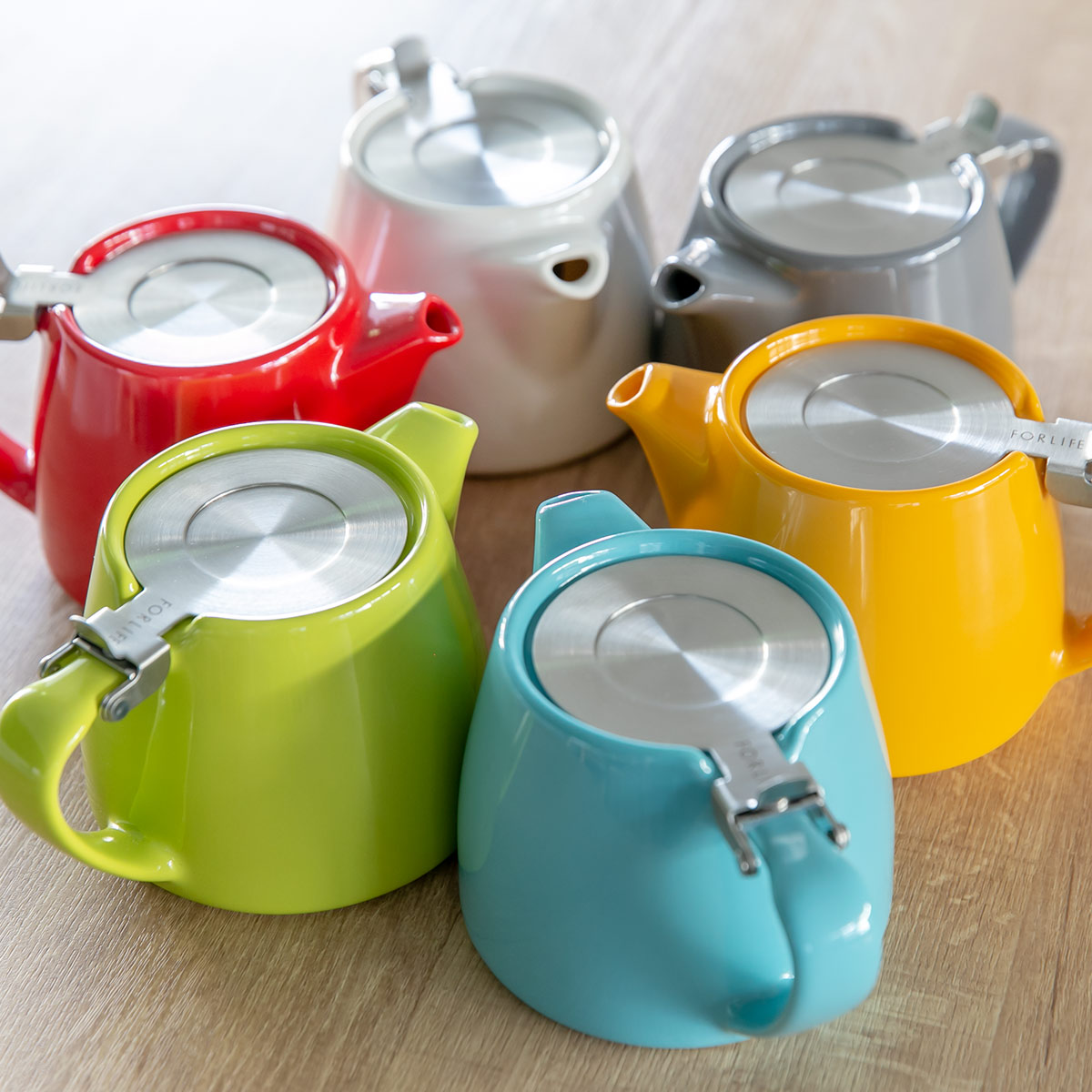 FORLIFE JAPAN ティーポット 400ml ミニスタンプティーポット 硬質陶器