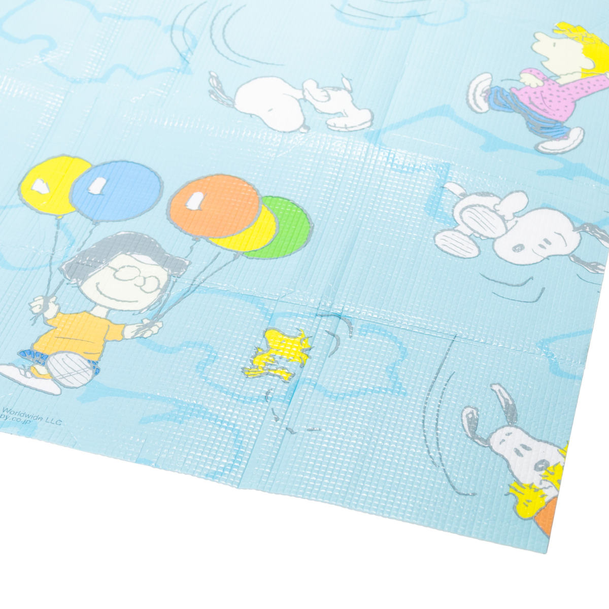 レジャーシート 5人用 180×180cm クッションマット2畳 スヌーピー フワフワ空中散歩 （ クッションマット レジャーマット 2畳サイズ バッグ付き ）