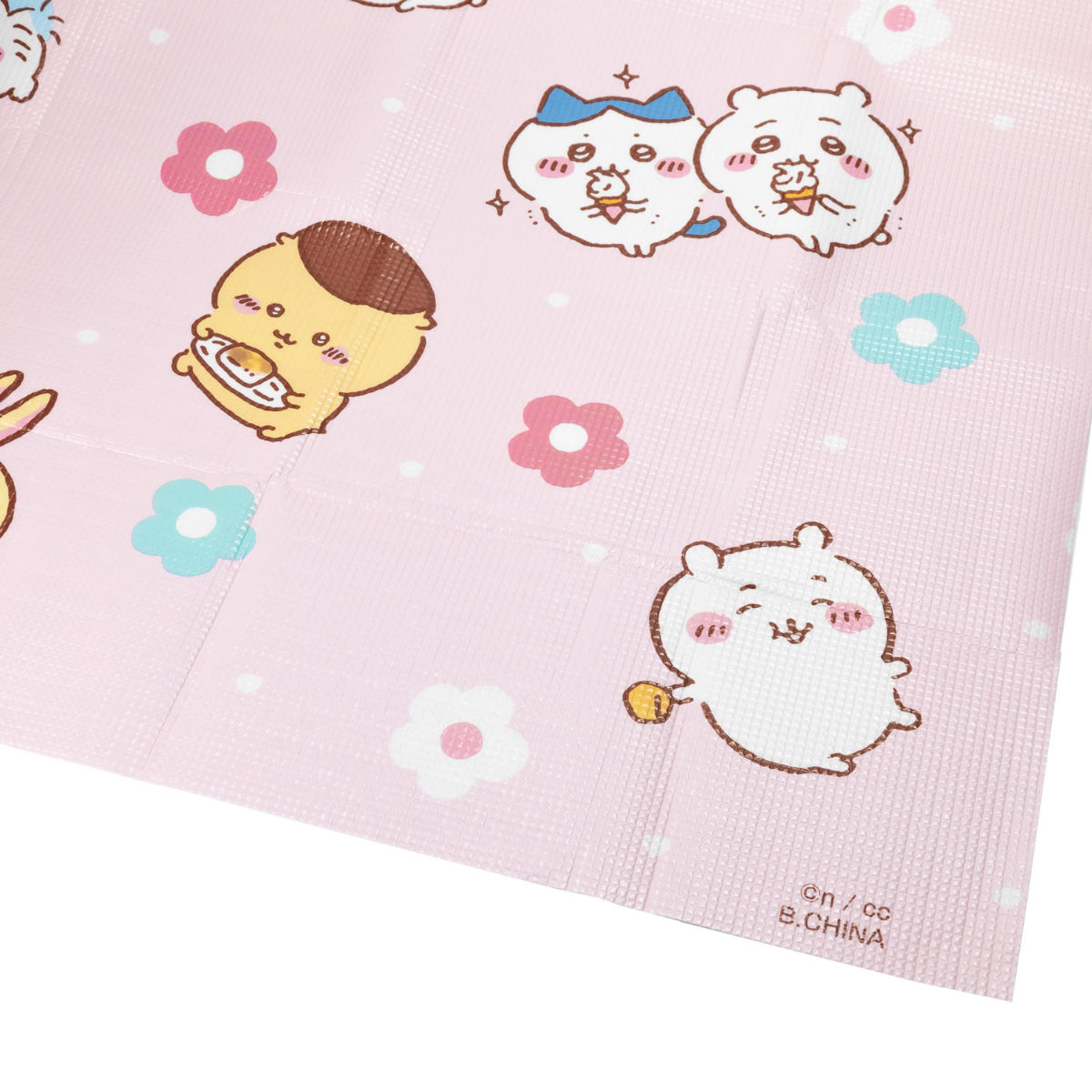 ふんわりレジャーシート 5人用 180×180cm 2畳 ちいかわ （ クッションマット レジャーマット 2畳サイズ バッグ付き ）