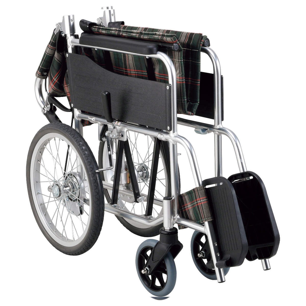 マキテック 折りたたみ式介助用車椅子 マキテック 車いす 標準 介助式 背折れタイプ 座面幅40cm 非課税