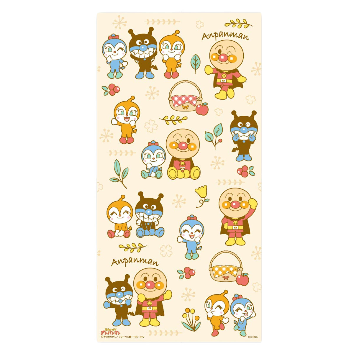 レジャーシート 3人用 90×180cm Lサイズ それいけ！アンパンマン ナチュラルカラー （ アンパンマン シート 子供 遠足 キャラクター レジャーマット ）