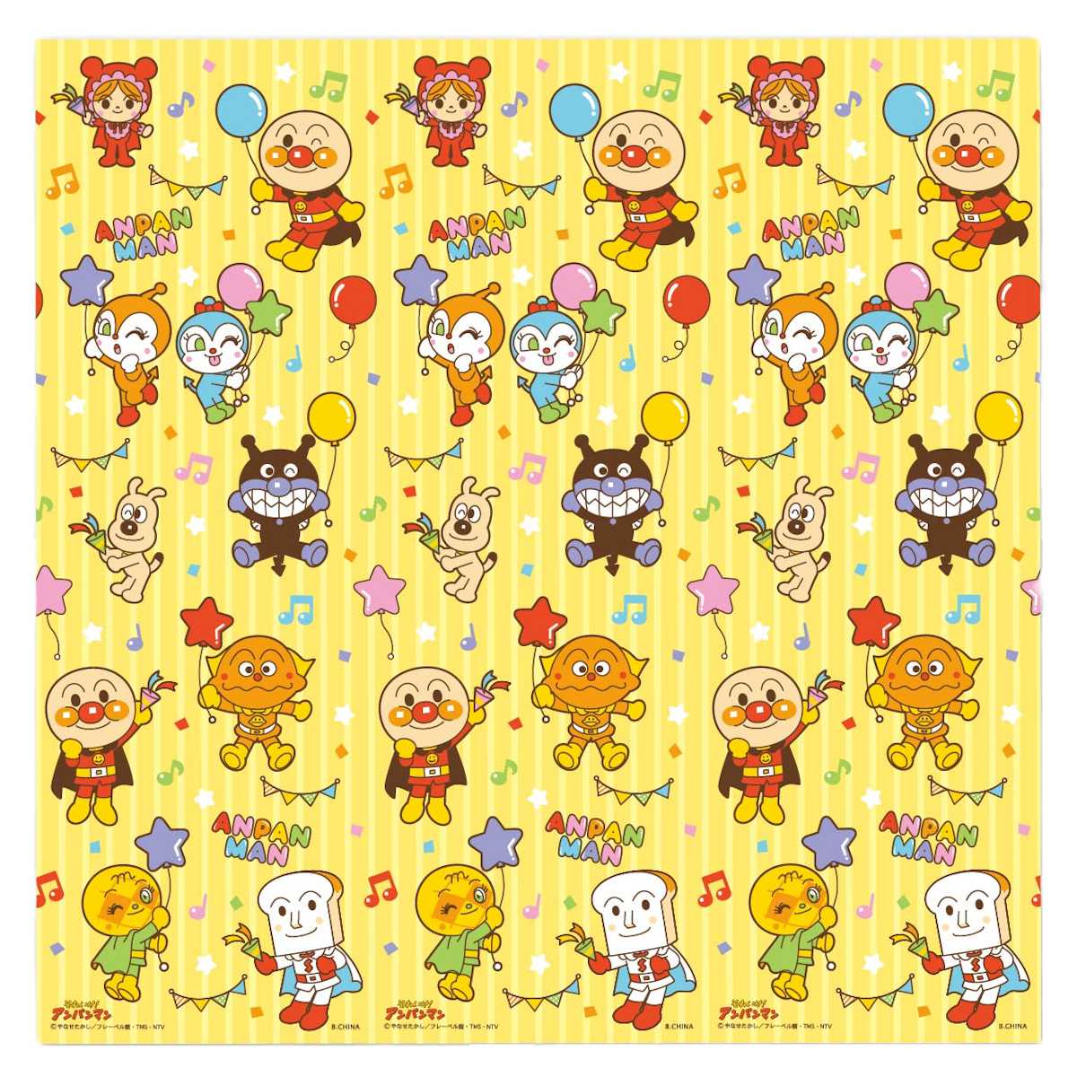 ふんわりレジャーシート 2畳 5人用 180×180cm それいけ！アンパンマン 風船パーティ （ アンパンマン シート 子供 遠足 キャラクター レジャーマット 厚手 ）