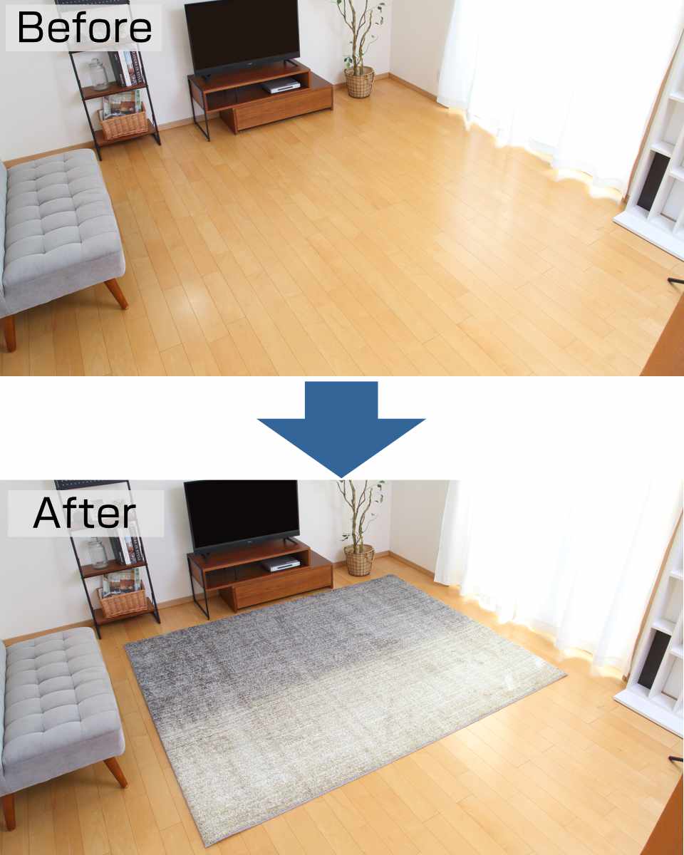 ラグ スミノエ オンブレー 190×240cm 防ダニ 防炎 （ ラグマット カーペット 絨毯 マット 機能ラグ 長方形 3畳 ）