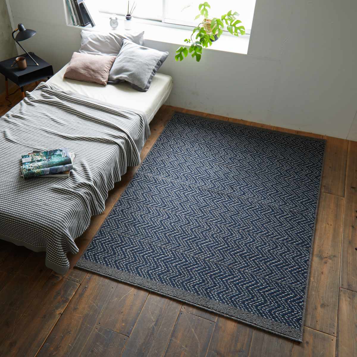 ラグ スミノエ ジップスコット 130×190cm 防ダニ 防炎 ウール100％ （ ラグマット カーペット 絨毯 マット 機能ラグ 長方形 1.5畳 ）