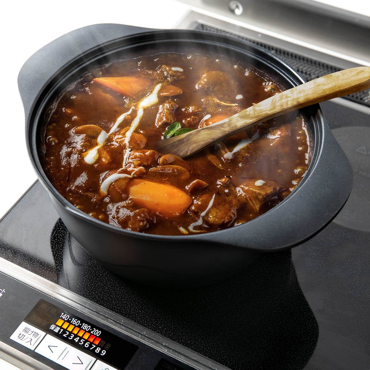 Lirica キャセロール 24cm IH対応 食洗機対応 両手鍋 （ ガス火対応 なべ 万能鍋 お鍋 両手なべ フッ素加工 軽い 蓋付き PFASフリー PFOAフリー ）の画像