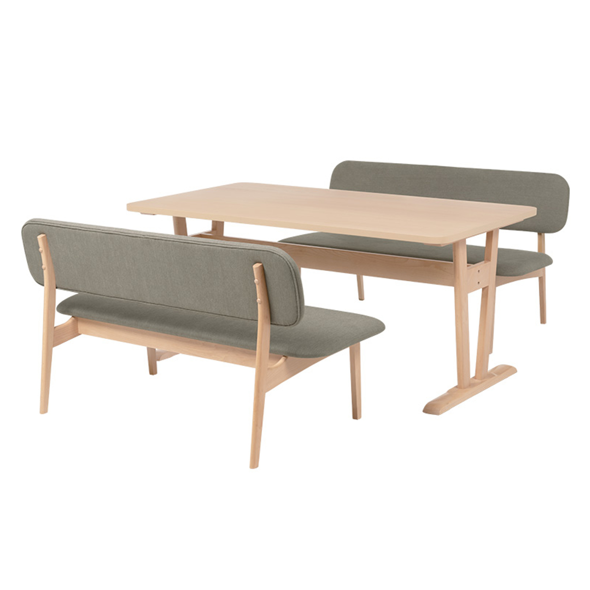 HAGiHARA（萩原） ダイニングテーブルセット 4人掛け ベンチ 3点セット