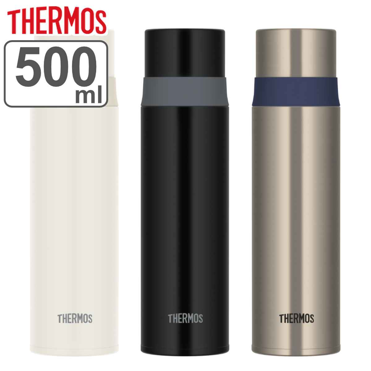 ���� �T�[���X �X�e�����X�X�����{�g�� �R�b�v�t�� FFM-502 500ml �i THERMOS �ۉ� �ۗ� �X�e�����X�{�g�� �R�b�v�^�C�v �X�|�[�c�h�����N�Ή� �j