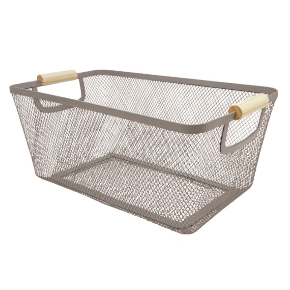 ウッドハンドルメッシュバスケット L リーニエ （ かご カゴ