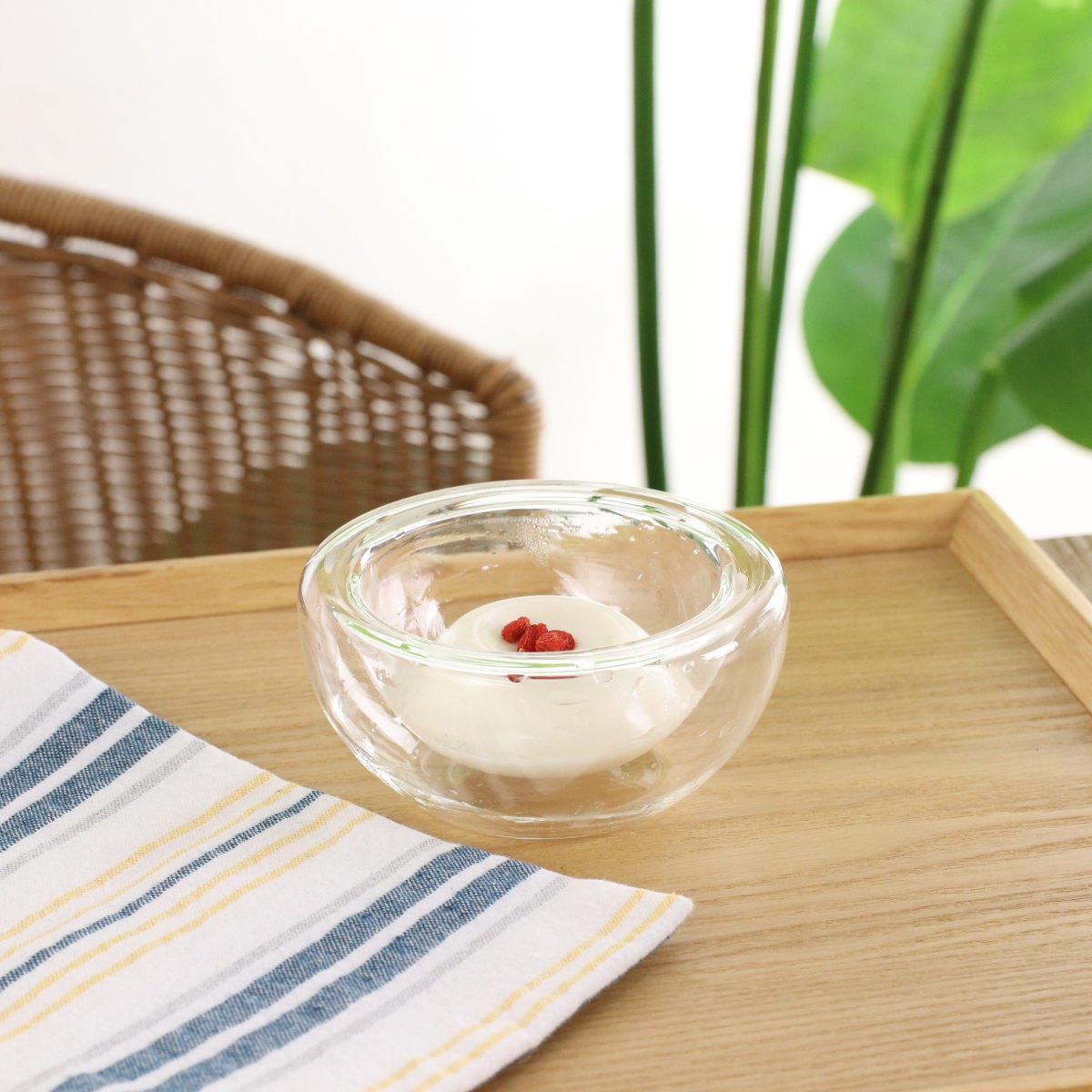 ボウル 11cm DOWBLE WALL ダブルウォール 耐熱ガラス （ 電子レンジ