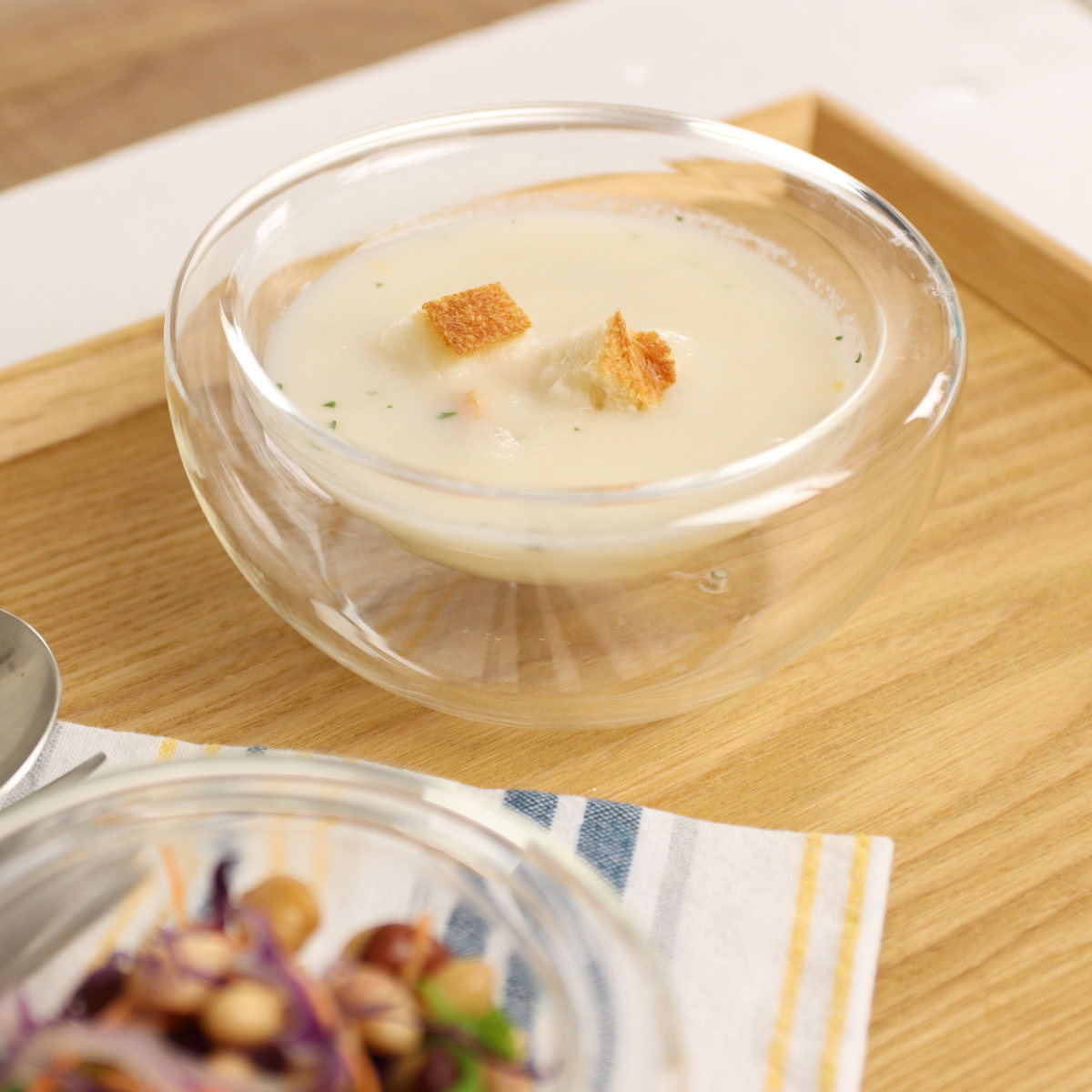 ボウル 13cm DOWBLE WALL ダブルウォール 耐熱ガラス （ 電子レンジ