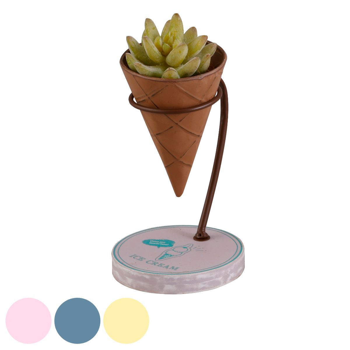 プランター アイスクリーム フラワーポット Sサイズ （ プラントポット 植物用ポット 植木鉢 花器 ポット 多肉植物 スタンド ）