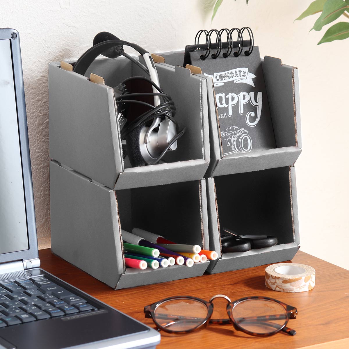 収納ボックス 卓上 スタッキングコンテナ SS 6個セット 収納ケース