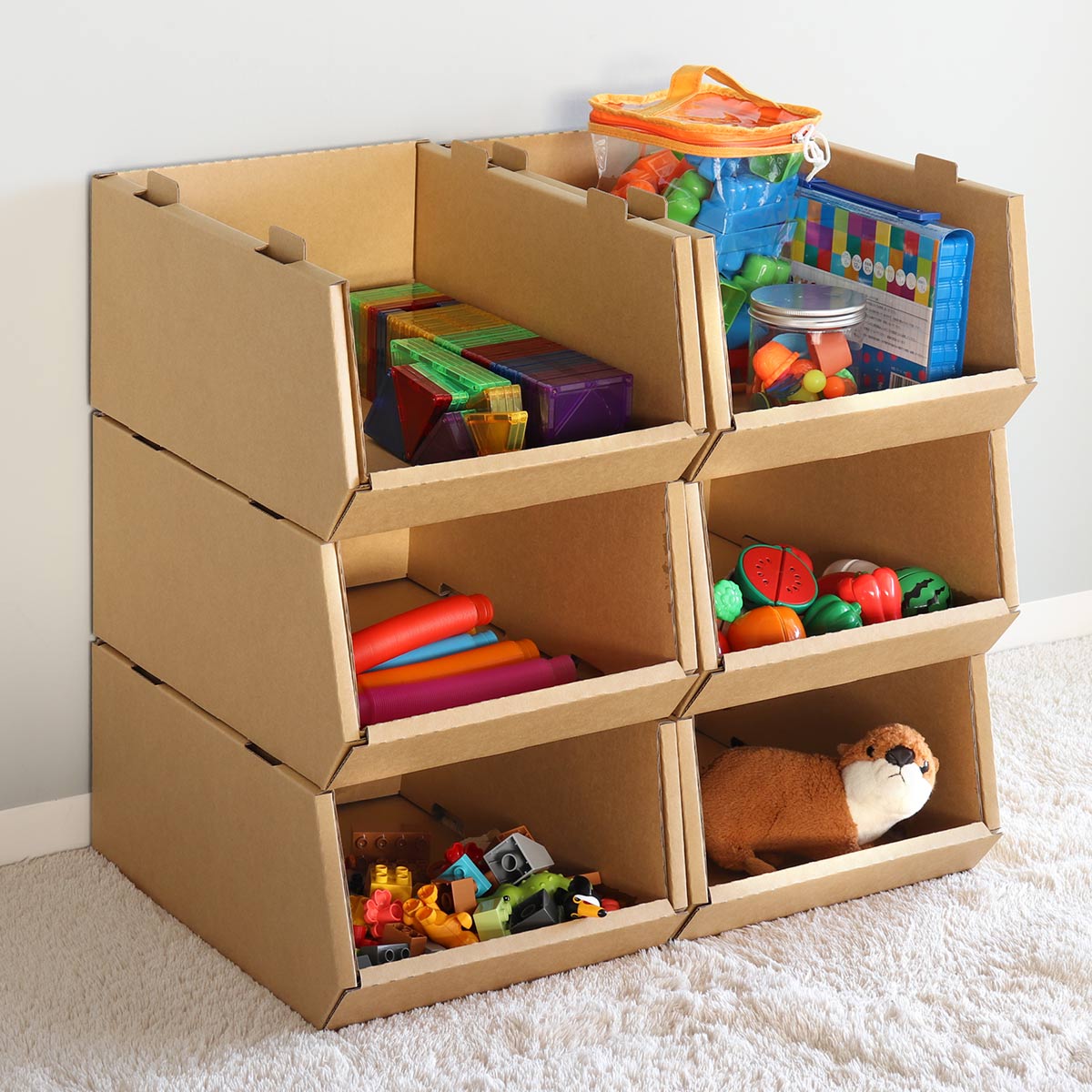 収納ボックス スタッキングコンテナ M 6個セット 収納ケース コンテナ