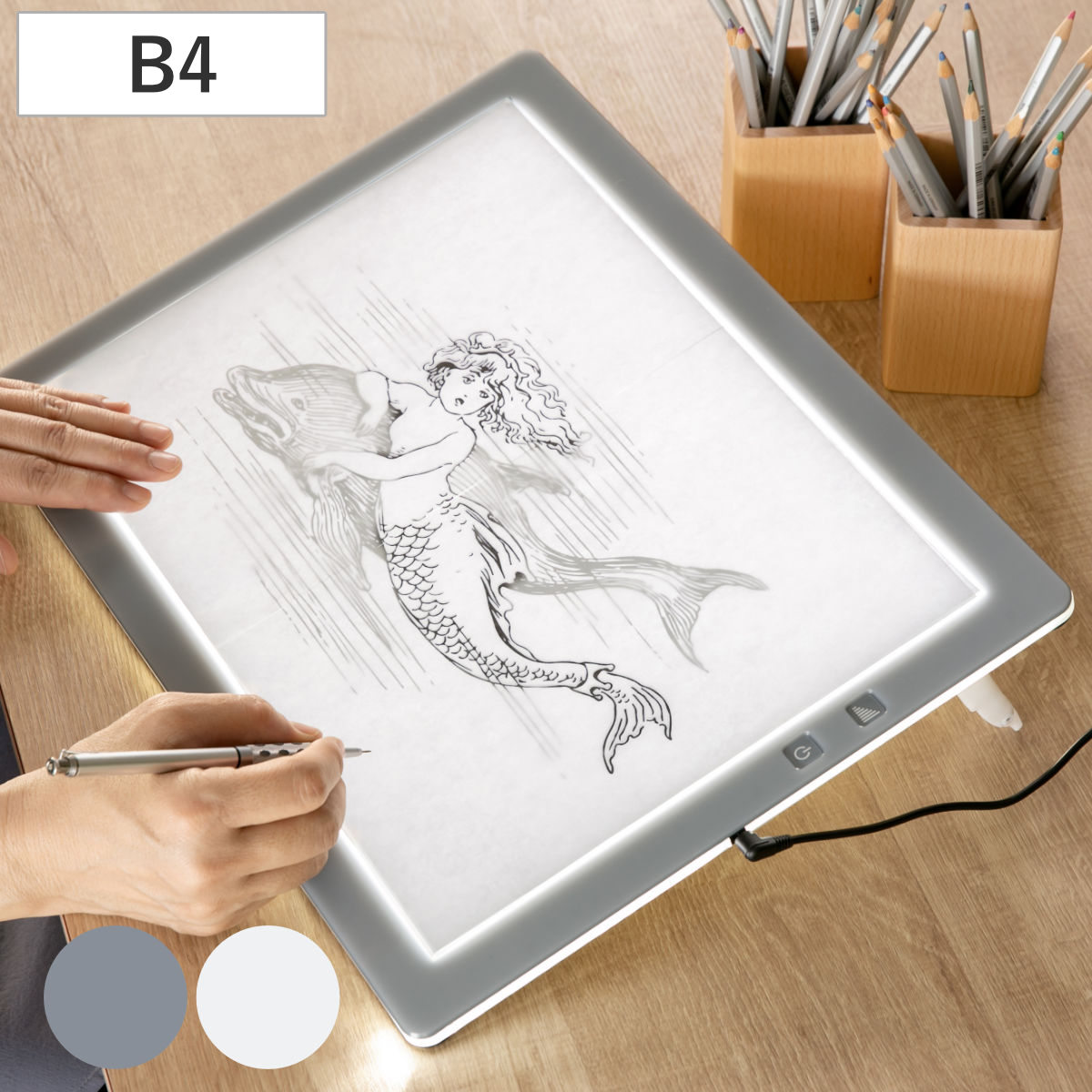 Trytec トレース台 B4 薄型LED トレビュアー B4-500 （ TREVIEWER 日本