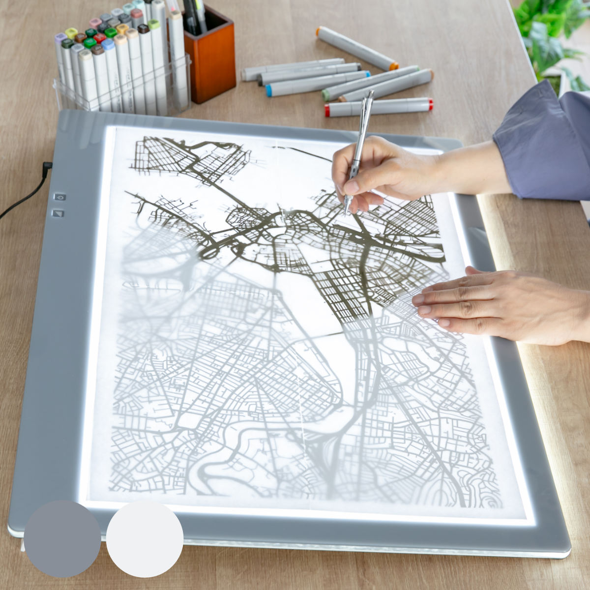 Trytec トレース台 A2 薄型LED トレビュアー A2-450 （ TREVIEWER 日本