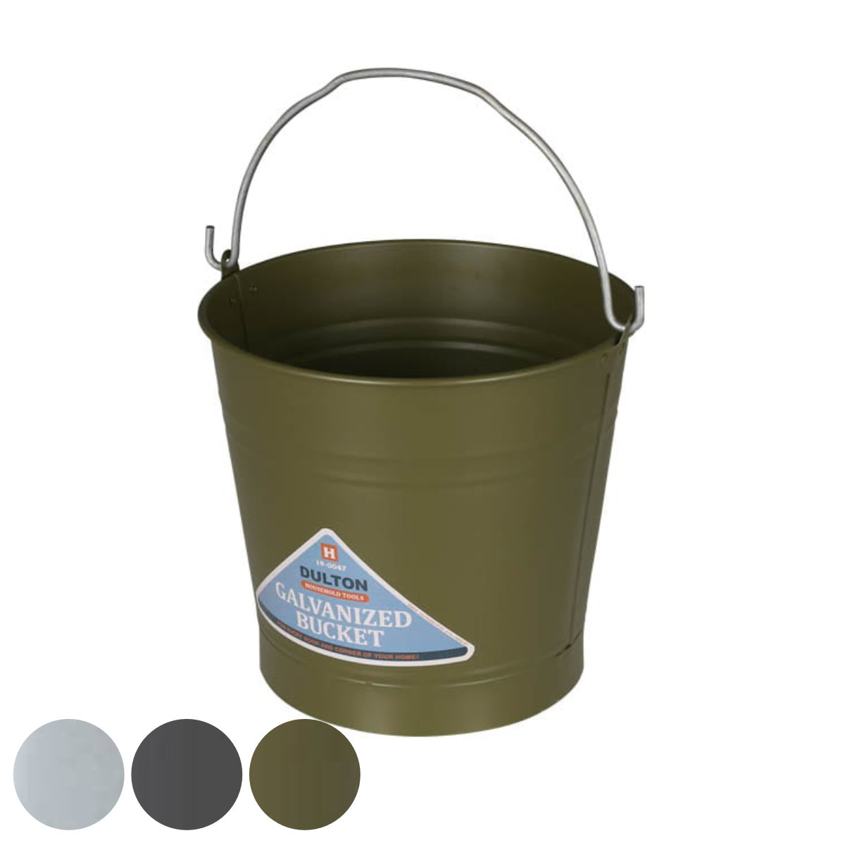 バケツ 6L ガルバナイズドバケツ （ ばけつ スチール製 6リットル ガーデニング 収納 取っ手付き ）