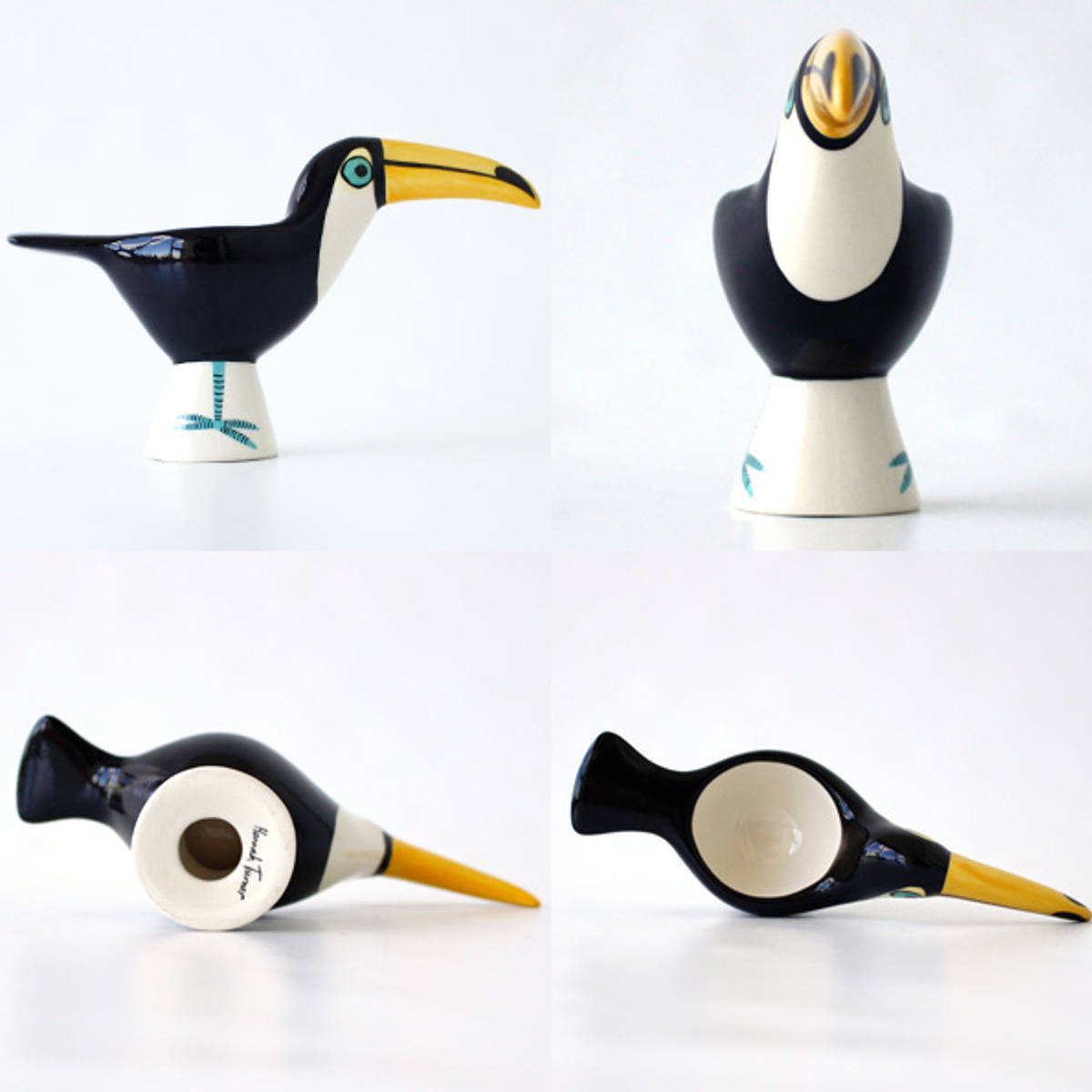 エッグカップ Hannah Turner Egg cups （ ハンナターナー エッグスタンド 陶器 卵立て 食器 朝食 ゆで卵 小物入れ 小物収納 くじゃく 鳥 ） | Hannah Turner | 15