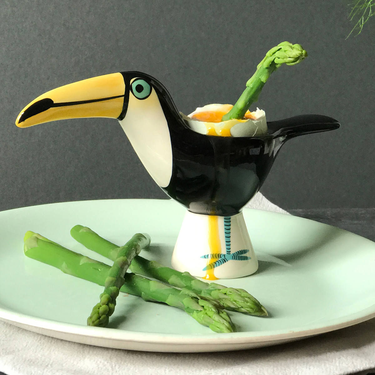 エッグカップ Hannah Turner Egg cups （ ハンナターナー エッグスタンド 陶器 卵立て 食器 朝食 ゆで卵 小物入れ 小物収納 くじゃく 鳥 ） | Hannah Turner | 17