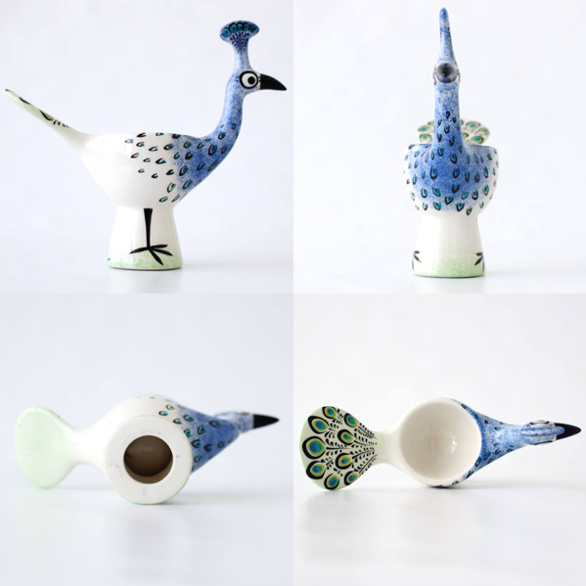 エッグカップ Hannah Turner Egg cups （ ハンナターナー エッグスタンド 陶器 卵立て 食器 朝食 ゆで卵 小物入れ 小物収納 くじゃく 鳥 ） | Hannah Turner | 06