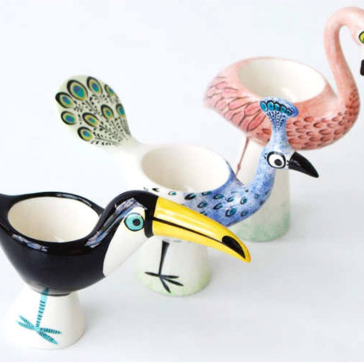 エッグカップ Hannah Turner Egg cups （ ハンナターナー エッグスタンド 陶器 卵立て 食器 朝食 ゆで卵 小物入れ 小物収納 くじゃく 鳥 ） | Hannah Turner | 11