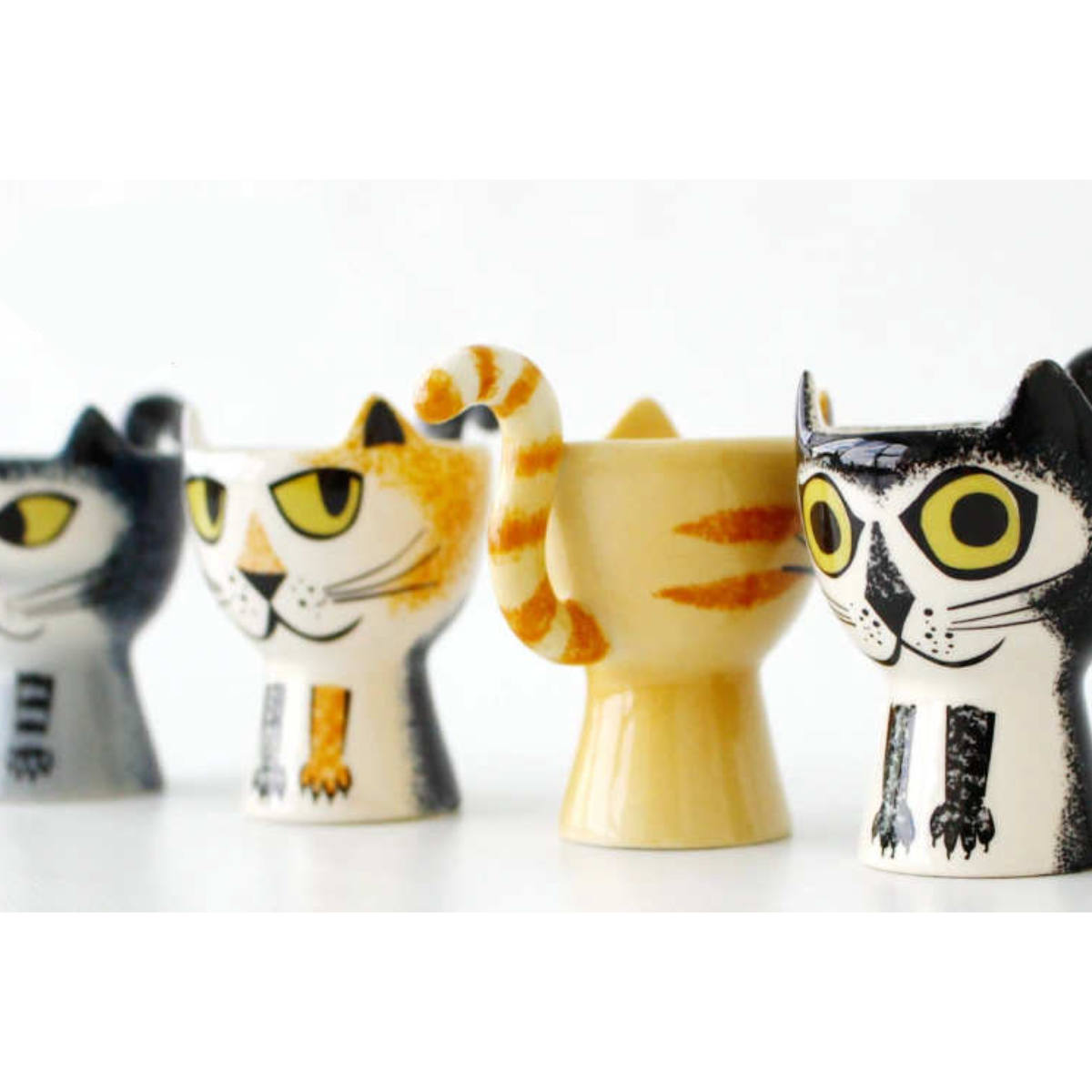 エッグカップ Hannah Turner Egg cups Cat ネコ （ ハンナターナー エッグスタンド 陶器 卵立て 食器 朝食 ゆで卵 小物入れ 小物収納 一輪挿し ねこ 猫 ） | Hannah Turner | 15