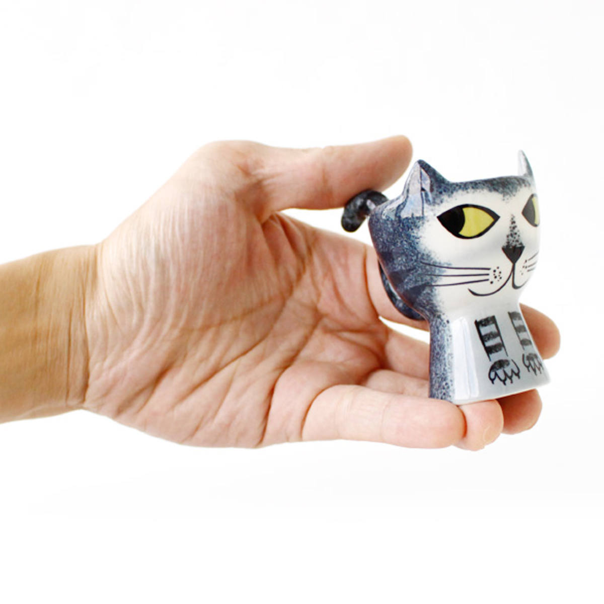 エッグカップ Hannah Turner Egg cups Cat ネコ （ ハンナターナー エッグスタンド 陶器 卵立て 食器 朝食 ゆで卵 小物入れ 小物収納 一輪挿し ねこ 猫 ） | Hannah Turner | 17