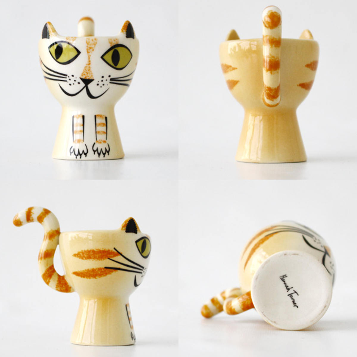 エッグカップ Hannah Turner Egg cups Cat ネコ （ ハンナターナー エッグスタンド 陶器 卵立て 食器 朝食 ゆで卵 小物入れ 小物収納 一輪挿し ねこ 猫 ） | Hannah Turner | 08