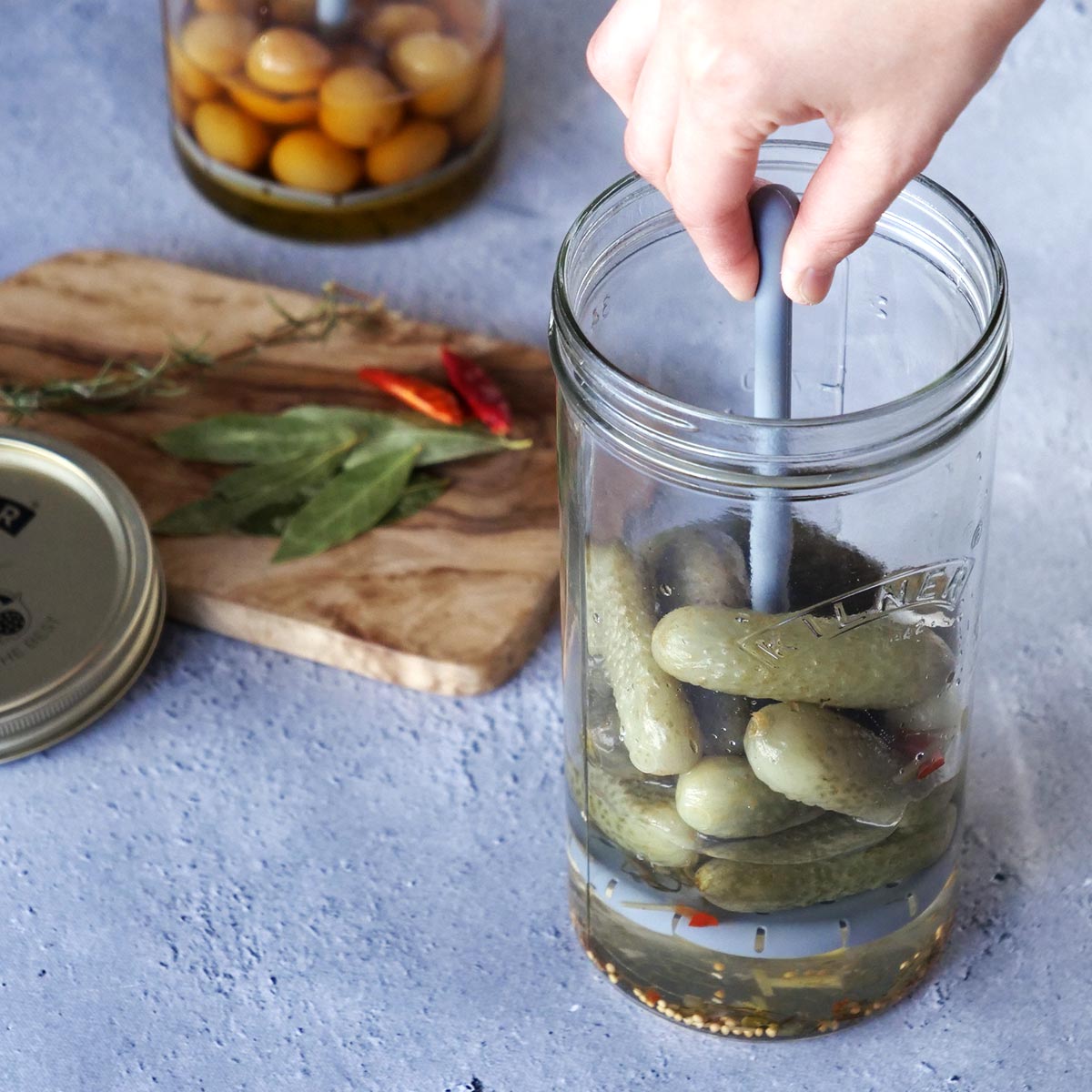 KILNER（キルナー） 保存容器 KILNER PICKLE JAR WITH LIFTER 1L 
